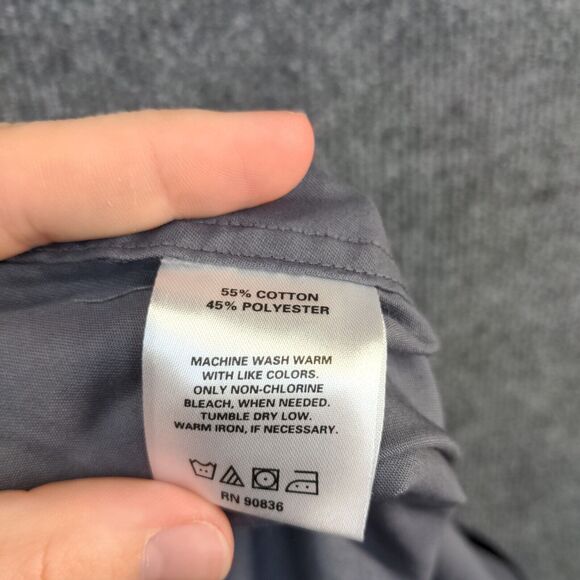 Port Authority Women's Button Front Shirt XL Gray Wood-Mizer Long Sleeve - Picture 11 of 13